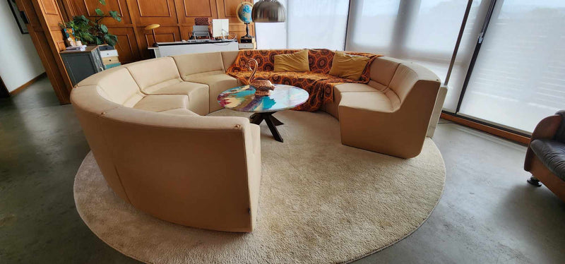 Featherston Numero style curved sofa set post modern modular