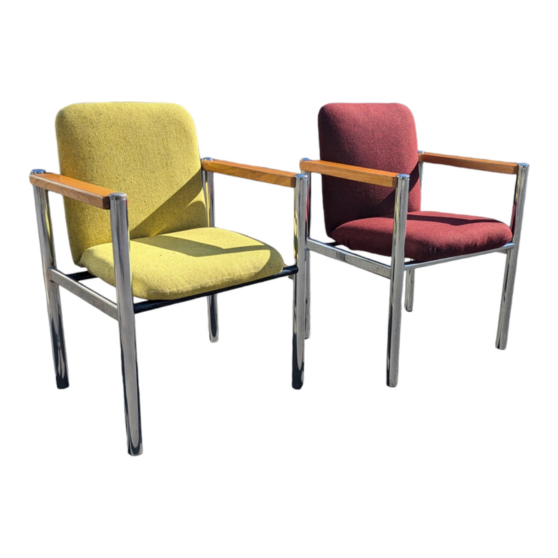 Yellow post modern office armchair occasional chairs by Sebel