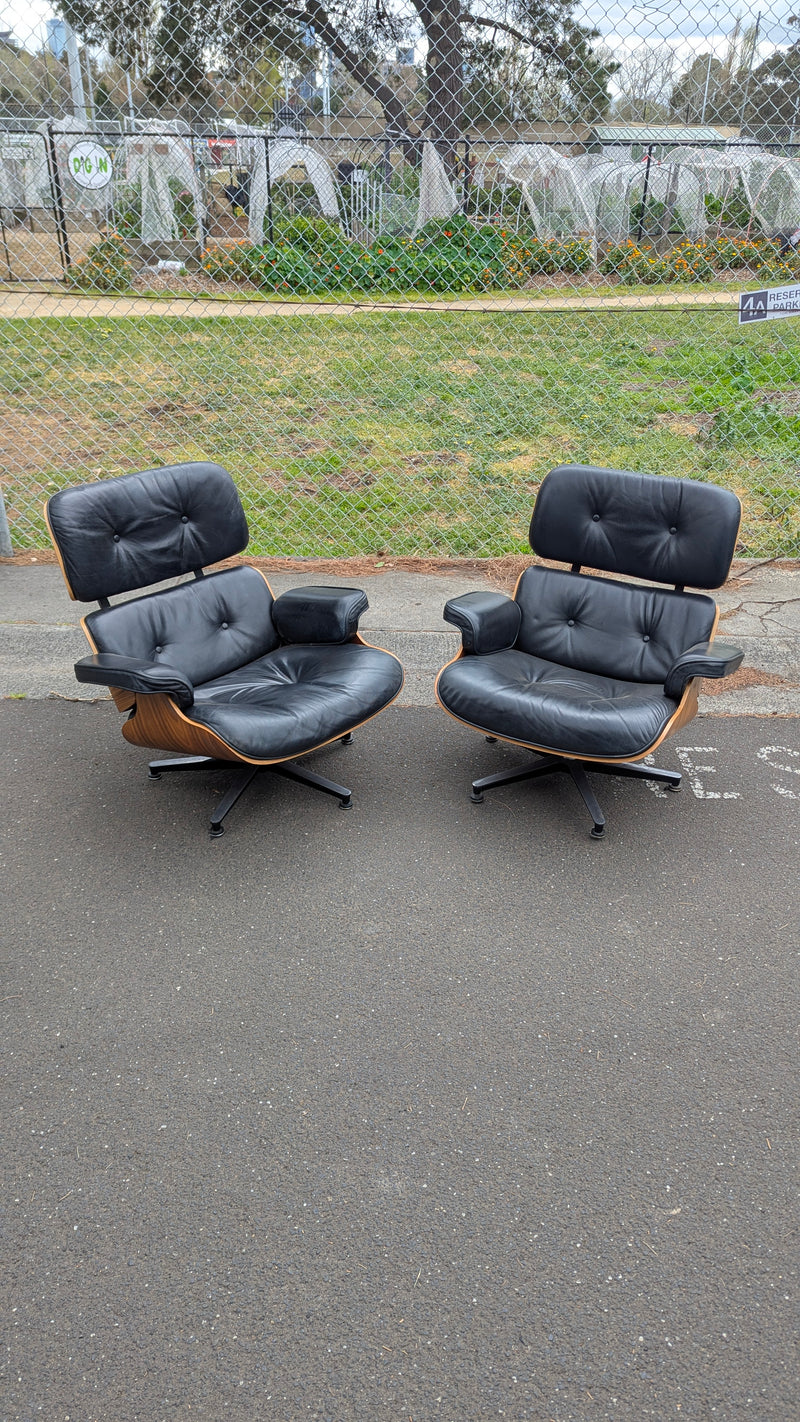 Restoration pair of Eames chairs replica