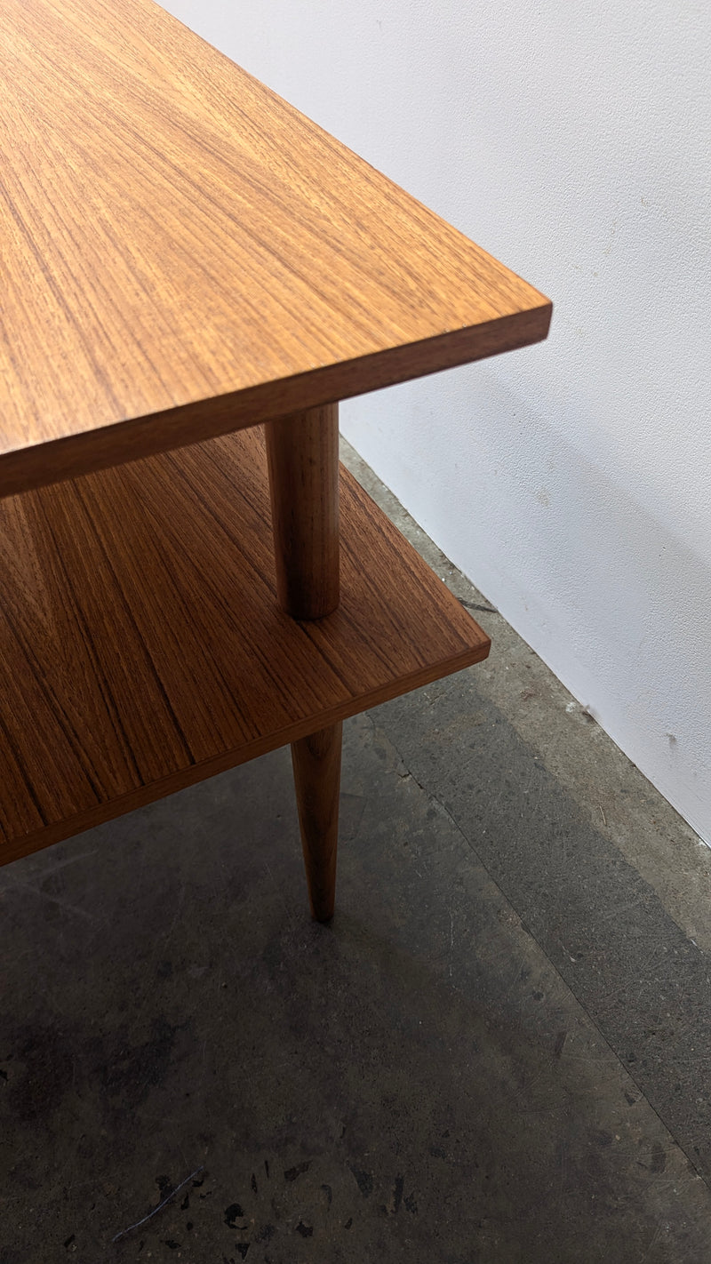 Parker original teak 1970s corner table MCM genuine