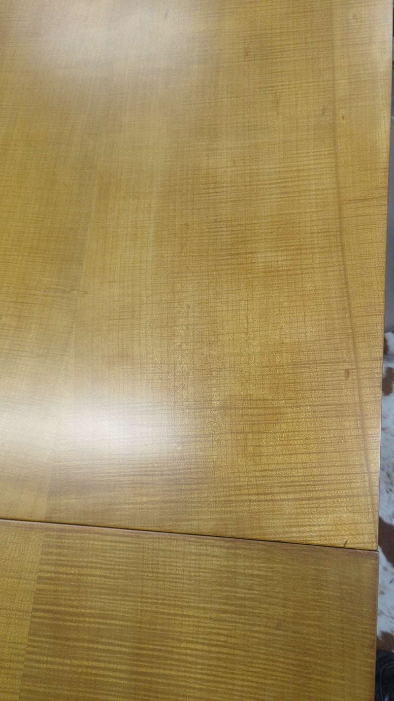 Authentic Rudowski dining table extendable curved tapered fully restored