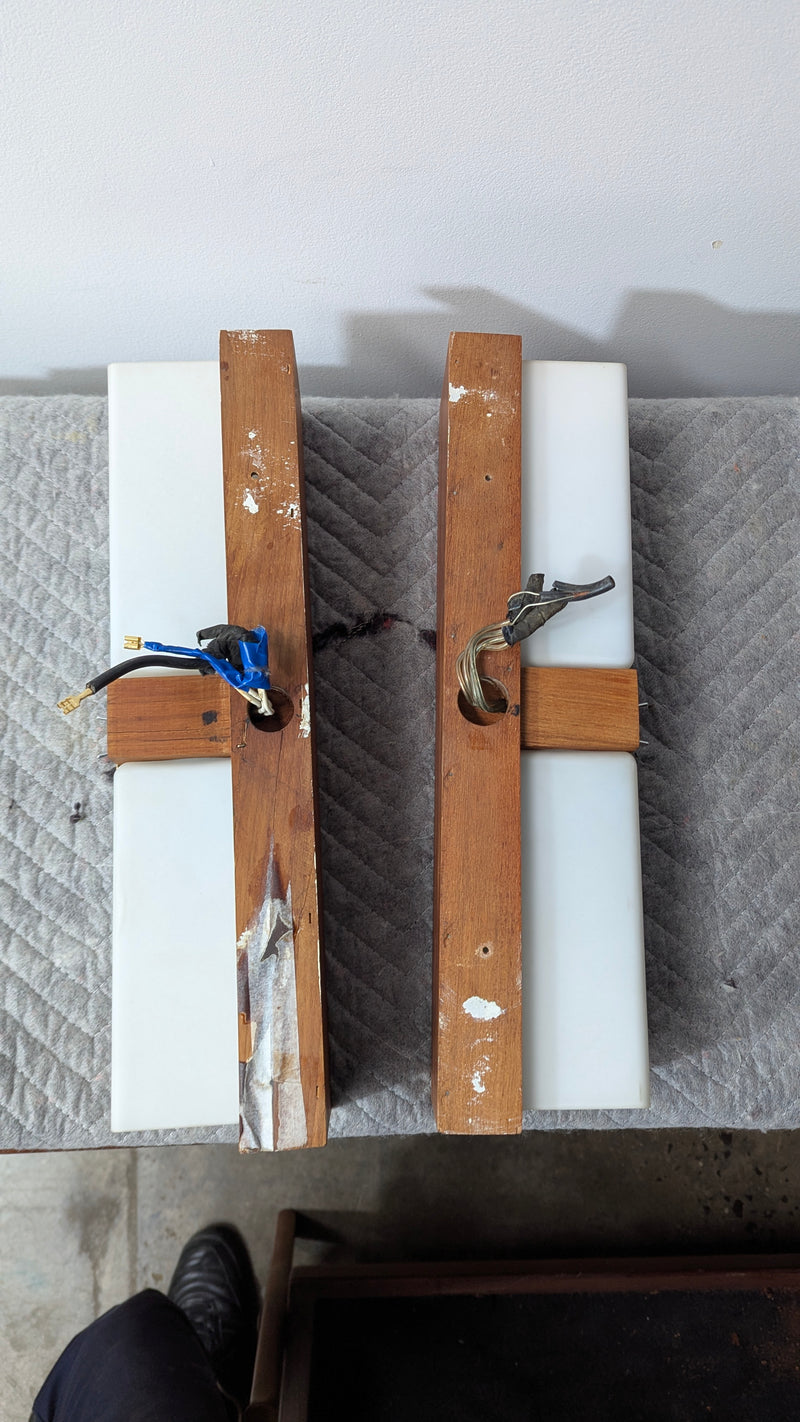 Wall sconces mid century original restored 1960s