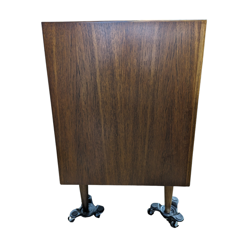 Parker Sideboard Authentic Nordic 1960s “Cats Eyes” Vintage teak MCM 2 door, 4 drawer version.