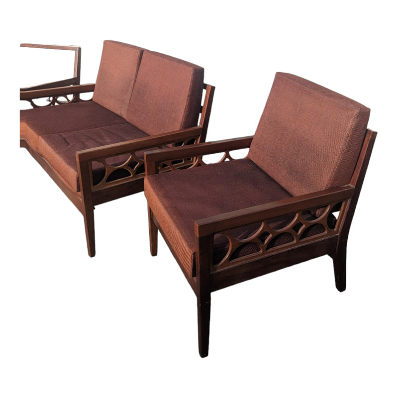 Avalon furniture 5 piece teak lounge suite MCM 1960s