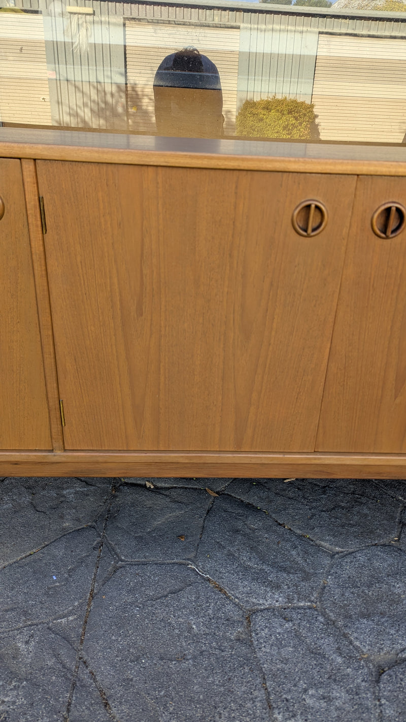 Parker Sideboard Authentic Nordic 1960s “Cats Eyes” Vintage teak MCM 2 door, 4 drawer version