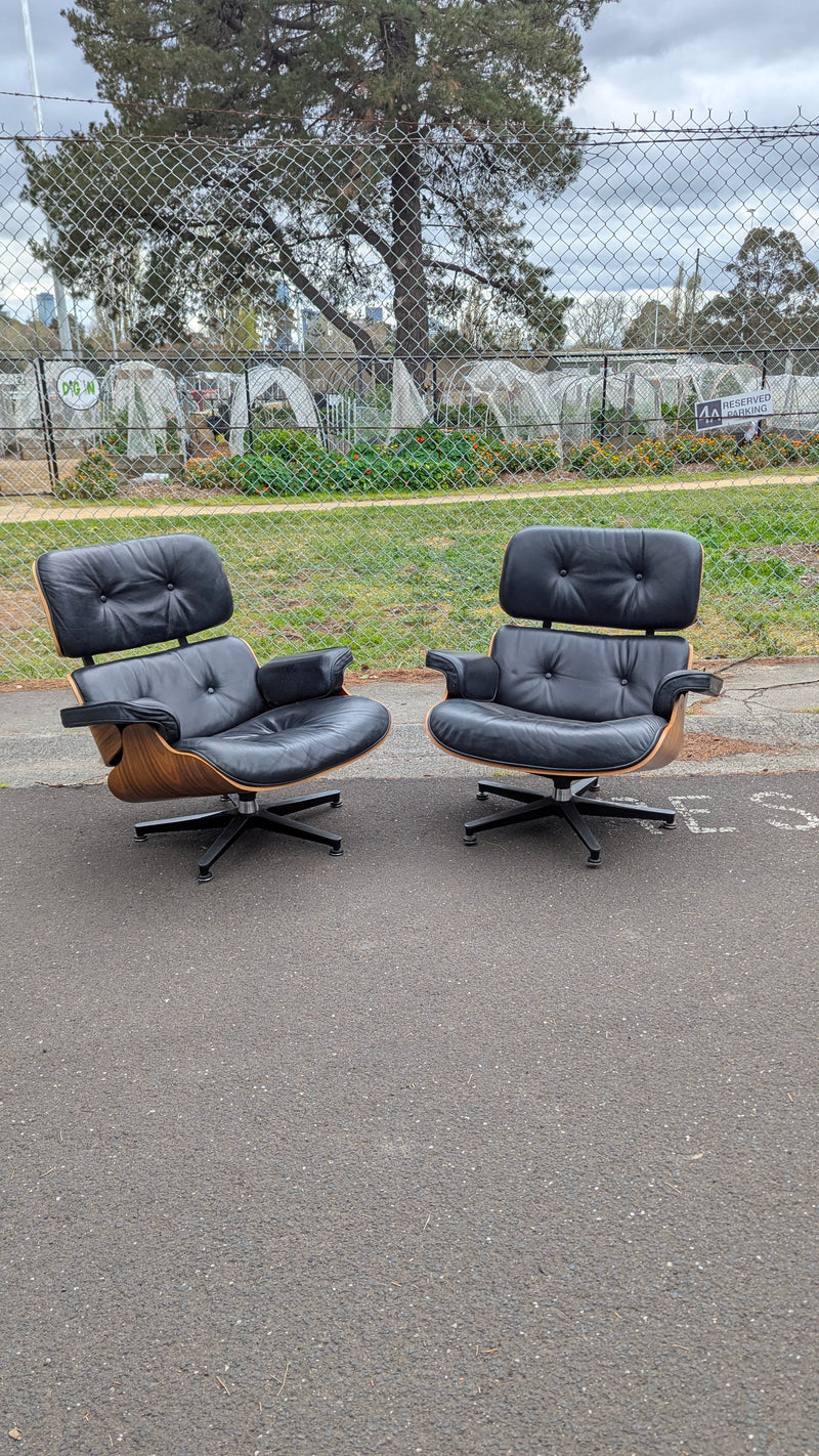 Restoration pair of Eames chairs replica