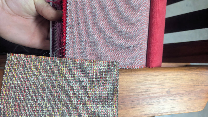 Danish Deluxe 3 seater couch fully restored 1960s Inga Warwick fabric