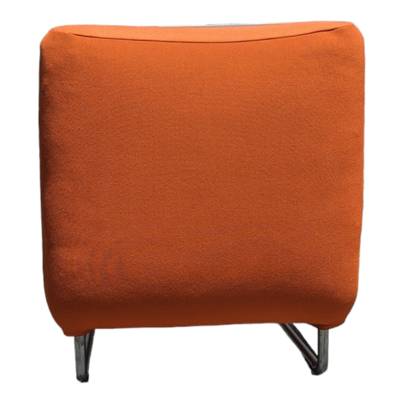 Vanderoza low sleigh foam armchair mid century orange