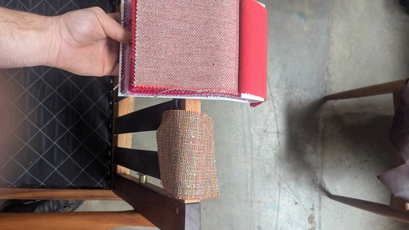 Danish Deluxe 3 seater couch fully restored 1960s Inga Warwick fabric