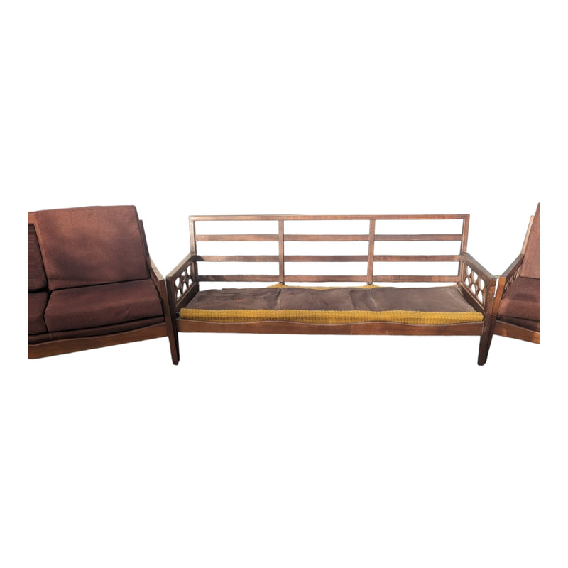 Avalon furniture 5 piece teak lounge suite MCM 1960s