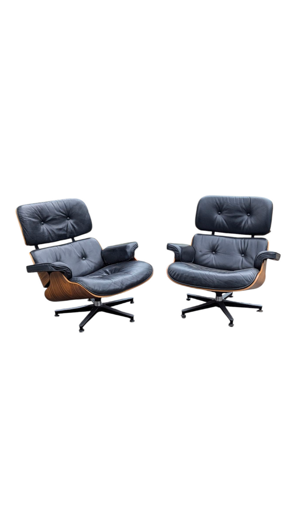 Restoration pair of Eames chairs replica