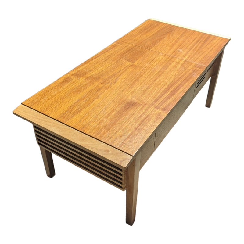 AWA cappuccino Radiogram mid century golden teak