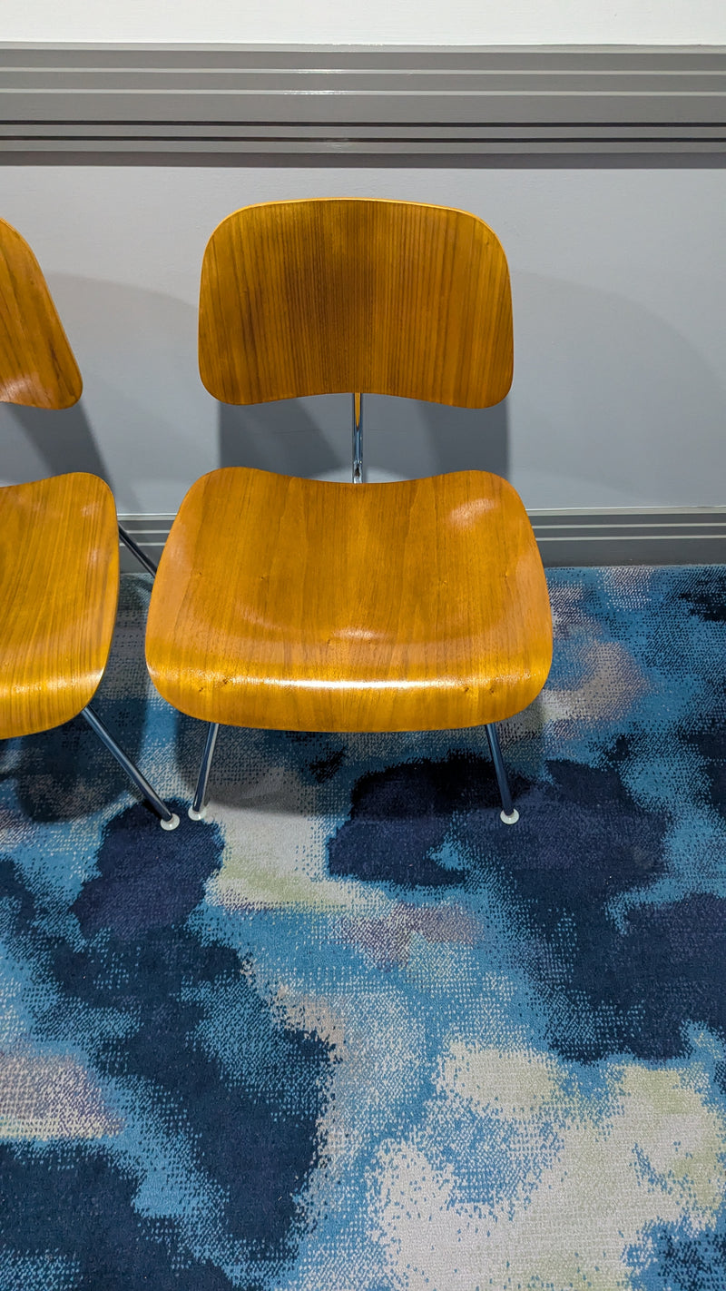 Restoration of original Eames Moulded Plywood DCM Dining Chairs with Metal Base
