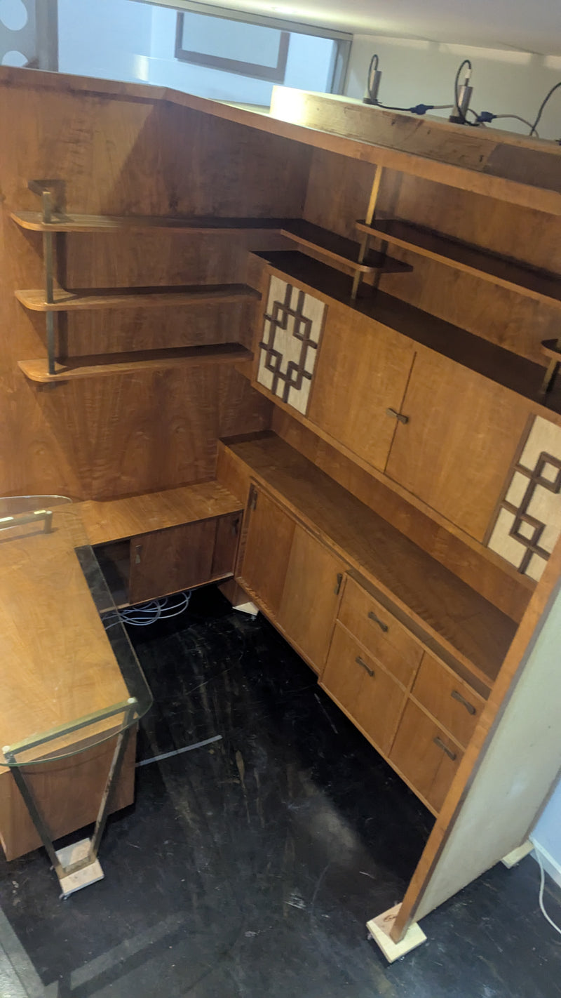 Rudowski MCM desk wall corner unit turntable radio sideboard 1965 bespoke rare