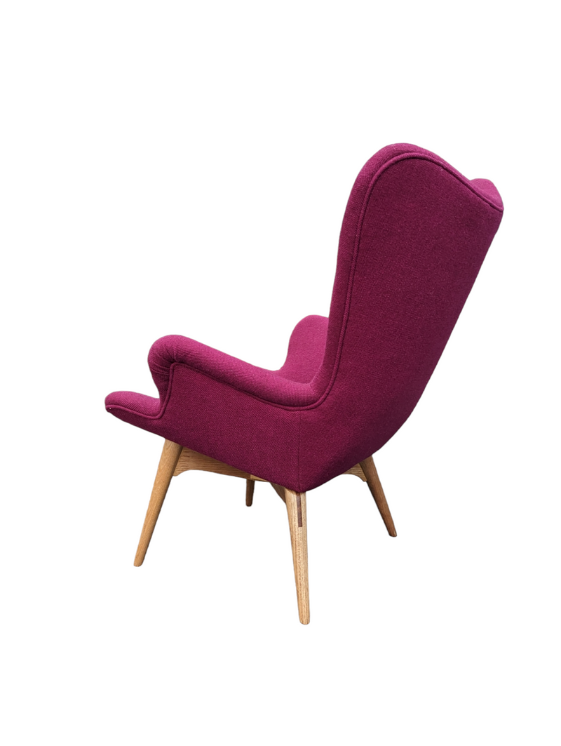 Original Genuine restored Featherston contour armchair R160 Kvadrat Hallingdale fabric