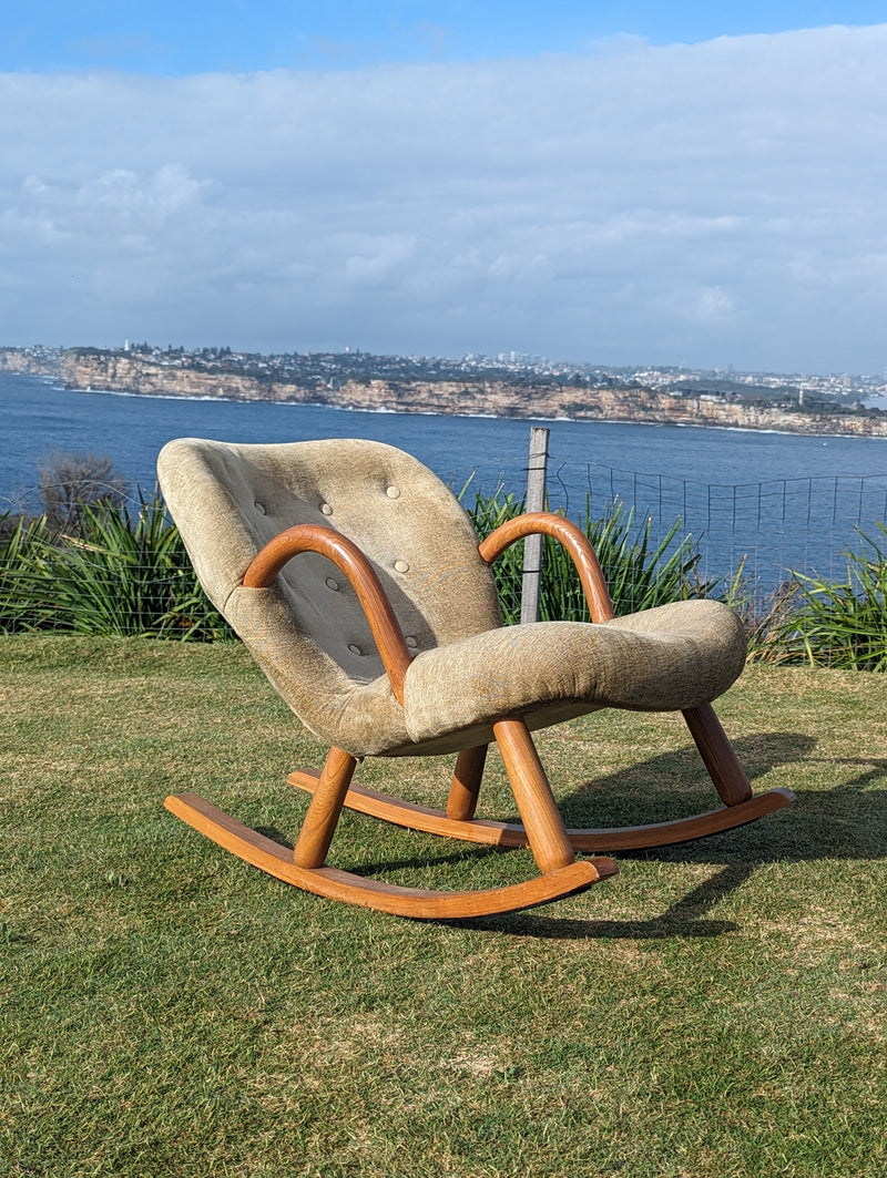 Vintage Arnold Masden clam rocking chair original genuine