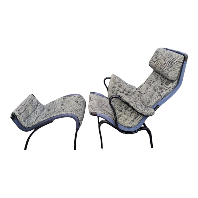 Pernilla Lounge Chair with Ottoman Anniversary Edition Bruno Mathsson by Dux