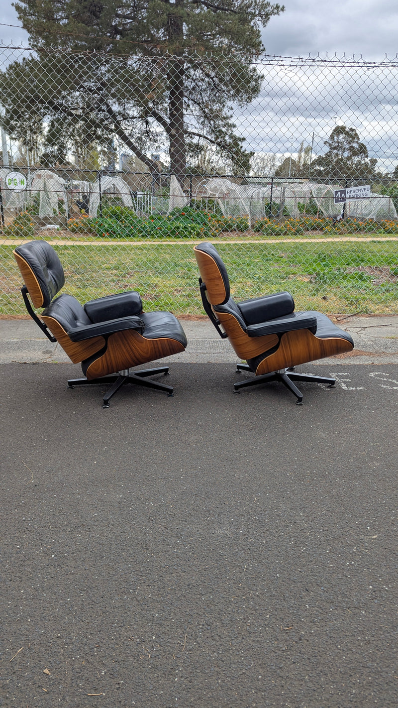 Restoration pair of Eames chairs replica