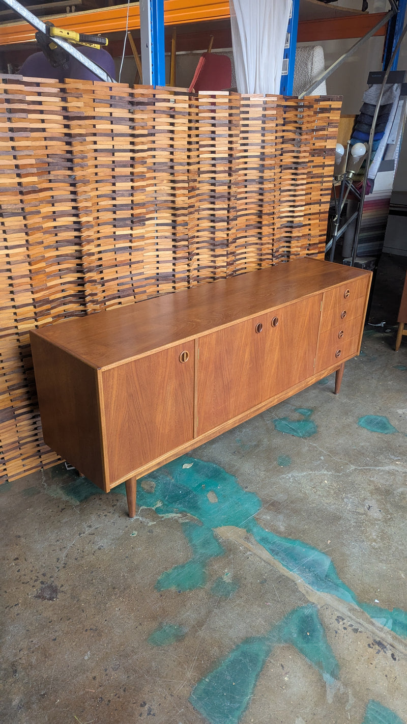 Pre order - Parker Sideboard Authentic Nordic 1960s “Cats Eyes” Vintage teak MCM 4 door version