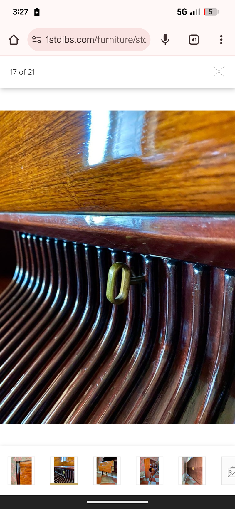 Osvaldo Borsani Rosewood Italian 1950s mid century sideboard hall table dresser