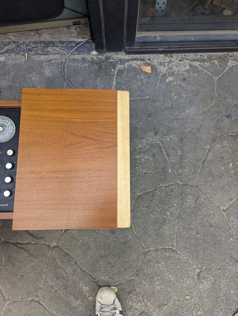AWA cappuccino Radiogram mid century golden teak
