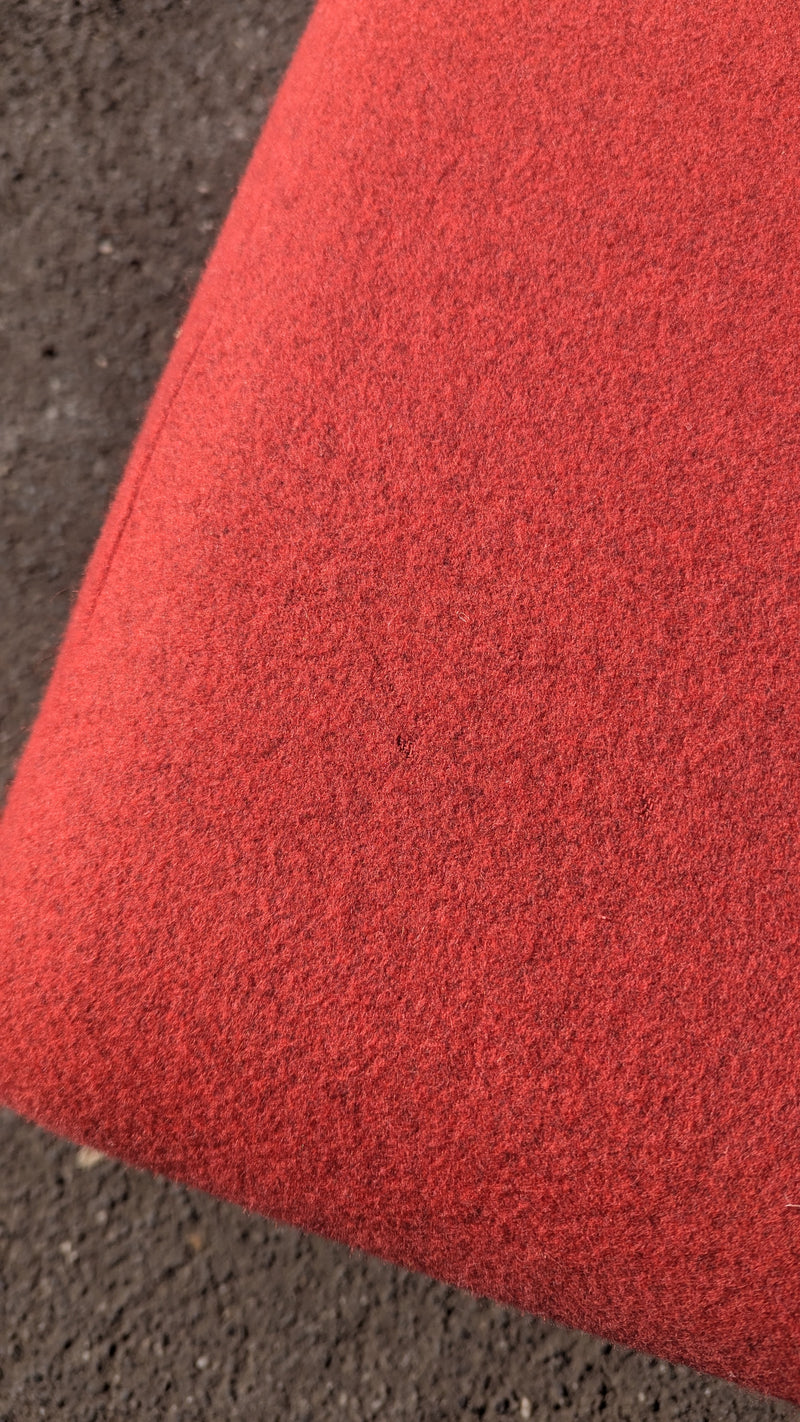 Authentic Featherston Uniroyal Numero 1V IV highback armchair red/pink matching ottoman Kvadrat wool fabric