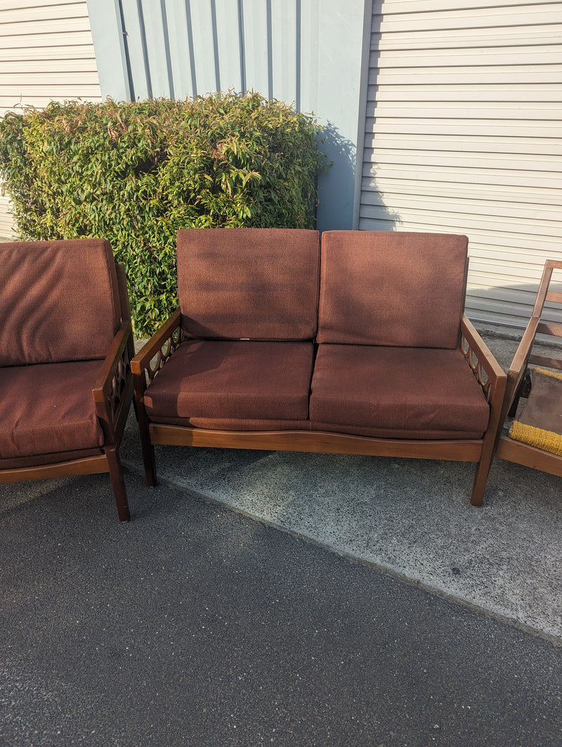 Avalon furniture 5 piece teak lounge suite MCM 1960s