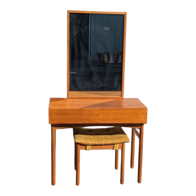 Parker dresser table console study desk small size 1970s full restored lip handle