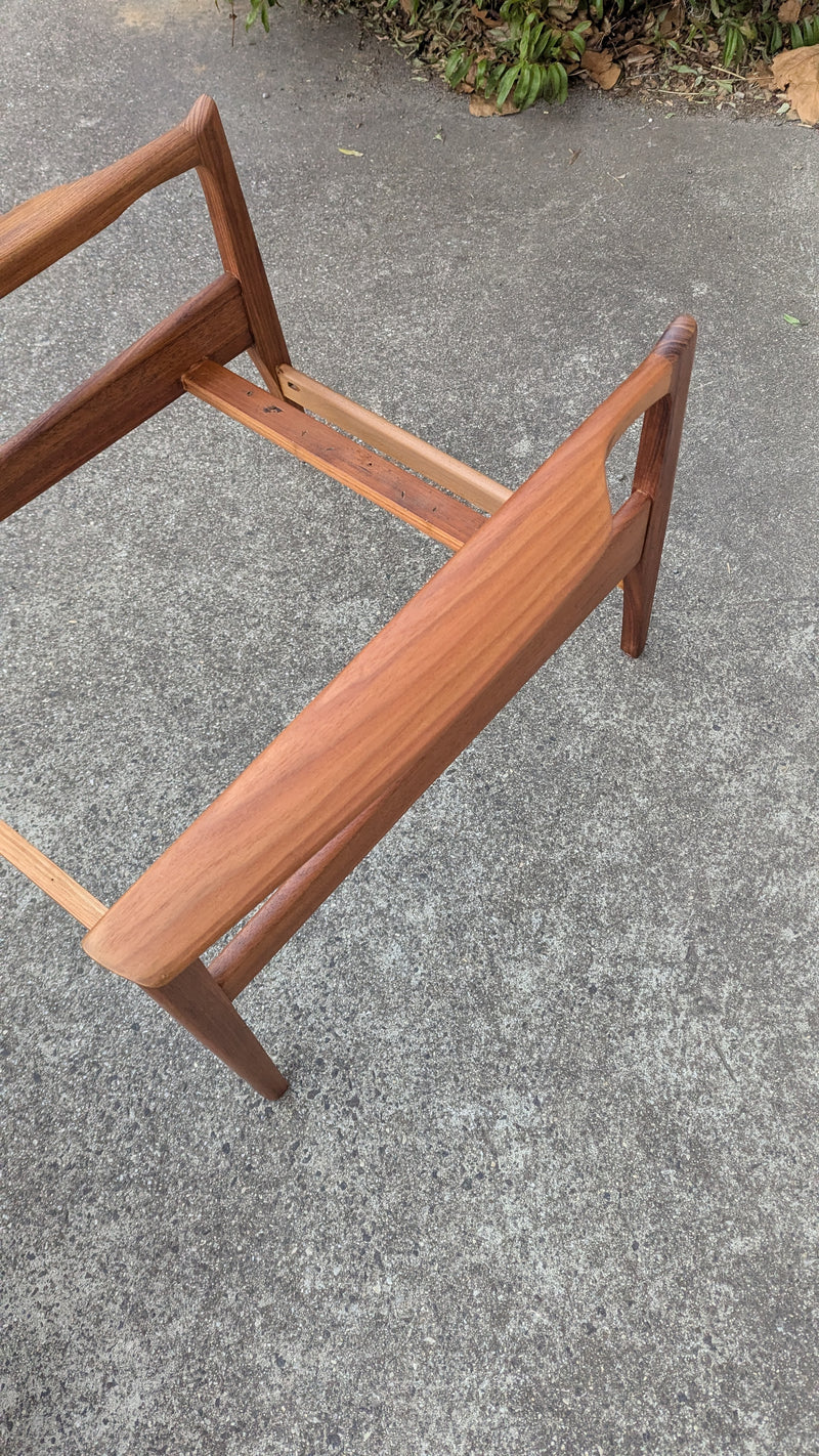 Restoration of Fler mid century Selberg armchair with Parker ottoman