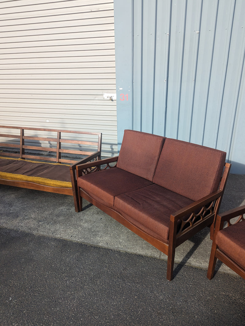 Avalon furniture 5 piece teak lounge suite MCM 1960s