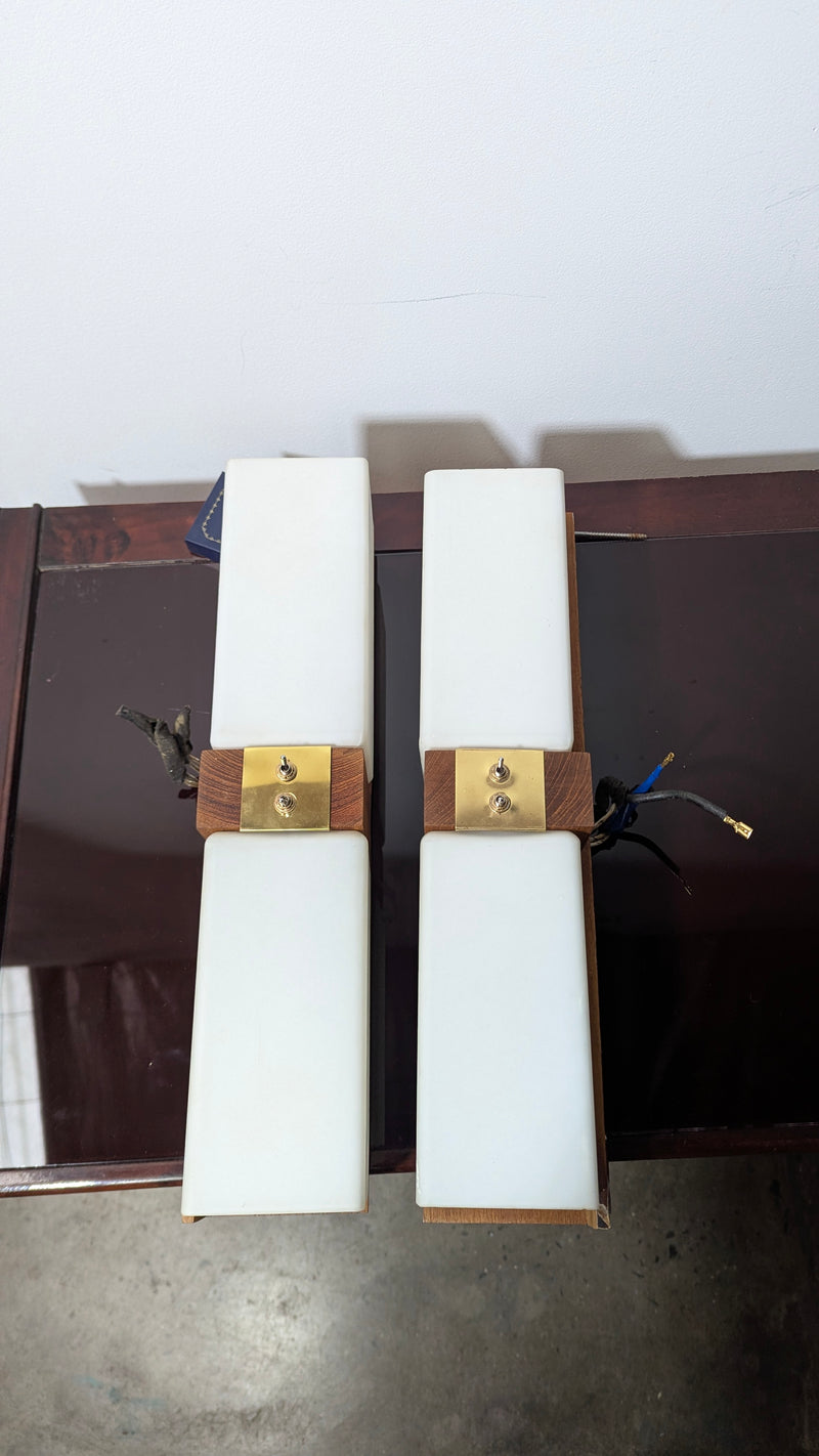 Wall sconces mid century original restored 1960s
