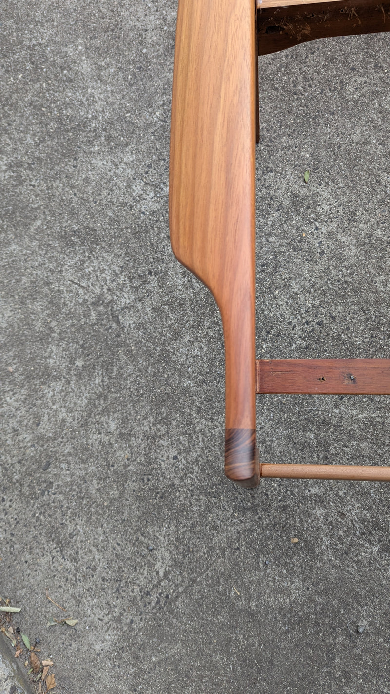 Restoration of Fler mid century Selberg armchair with Parker ottoman