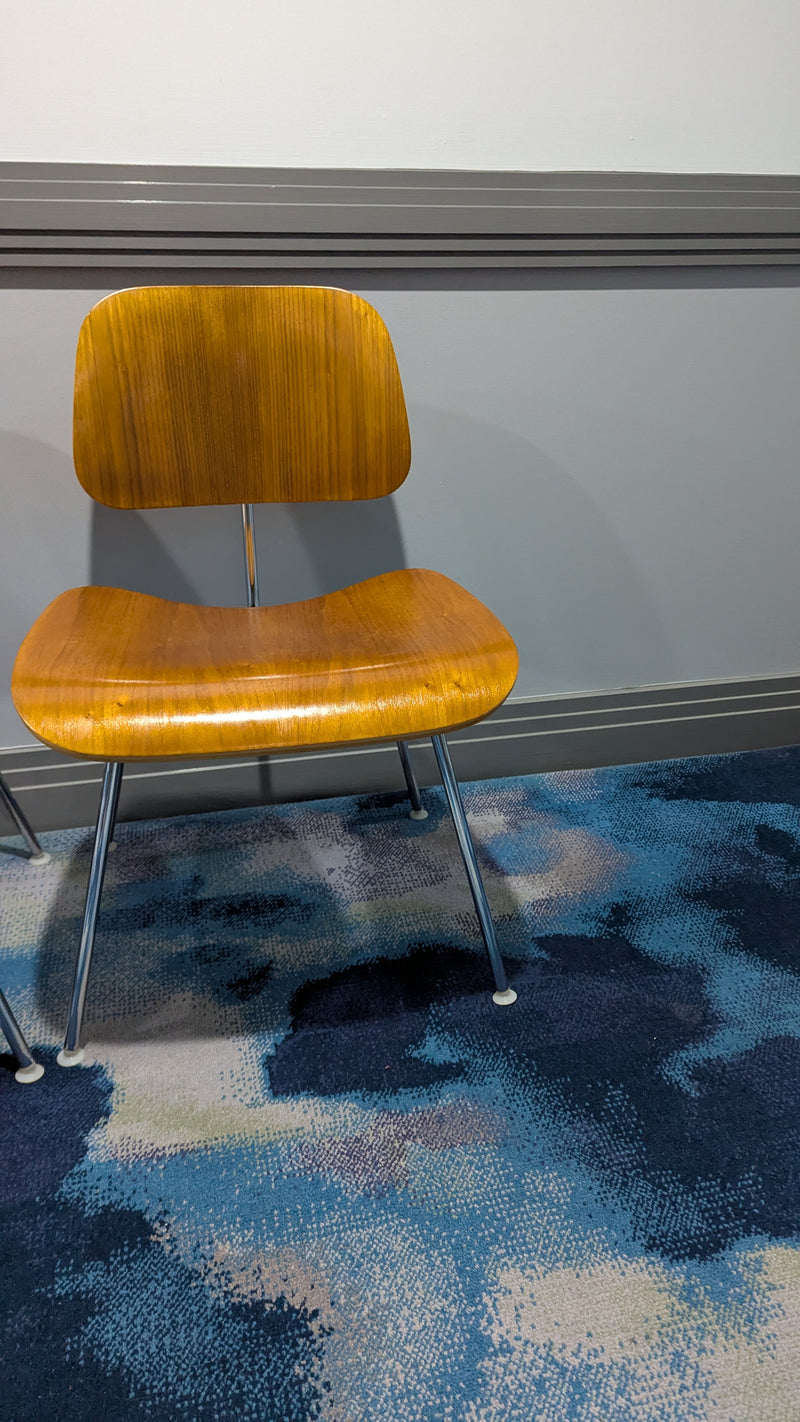 Restoration of original Eames Moulded Plywood DCM Dining Chairs with Metal Base