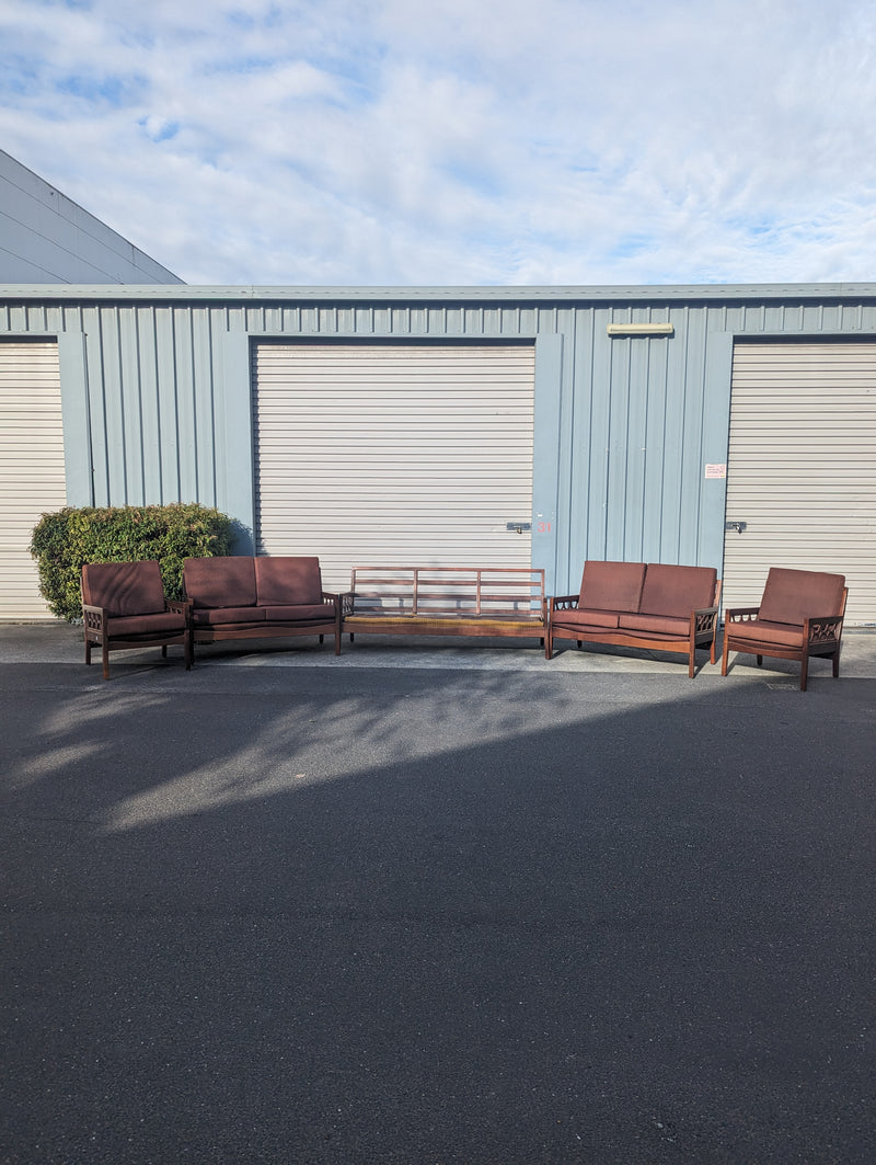 Avalon furniture 5 piece teak lounge suite MCM 1960s