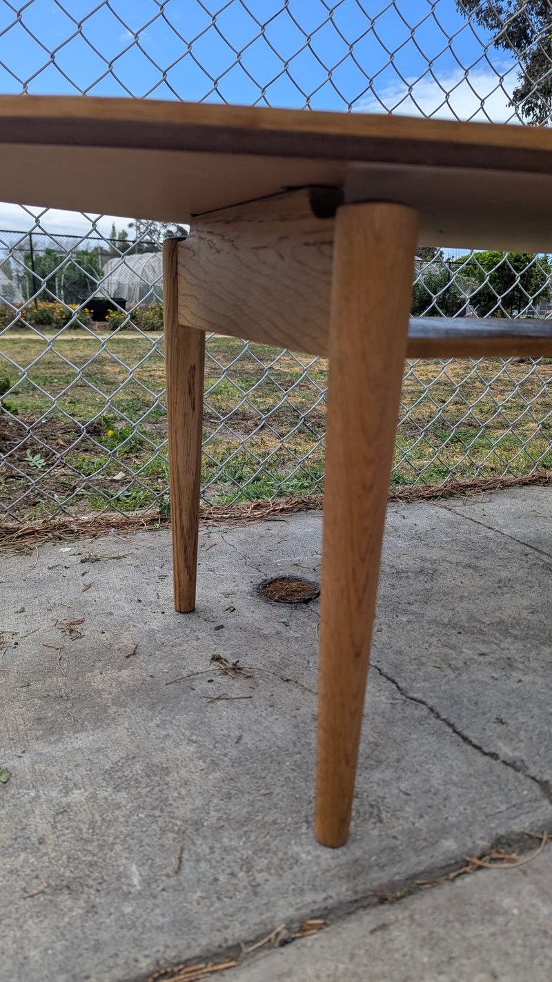 Vintage Ikea Stockholm coffee table oak refinished restored