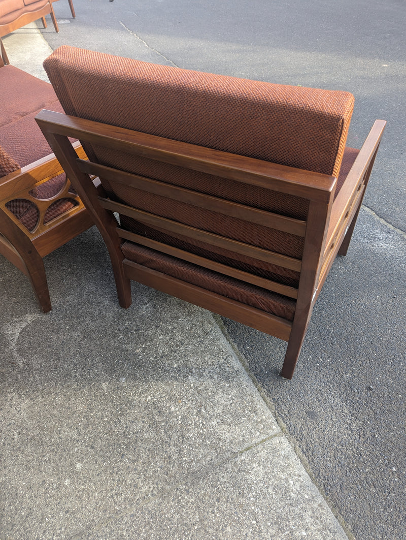 Avalon furniture 5 piece teak lounge suite MCM 1960s