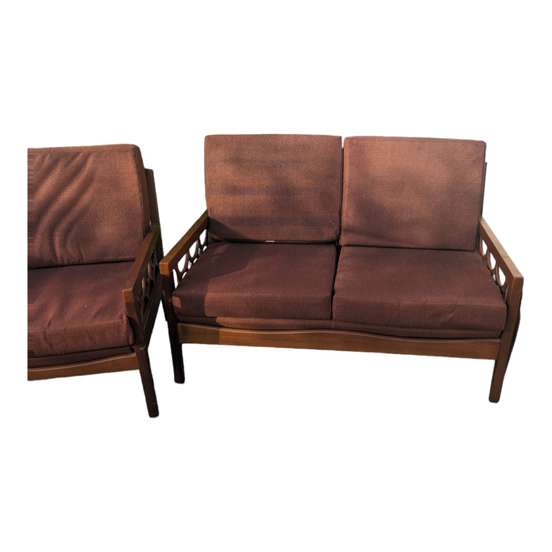 Avalon furniture 5 piece teak lounge suite MCM 1960s