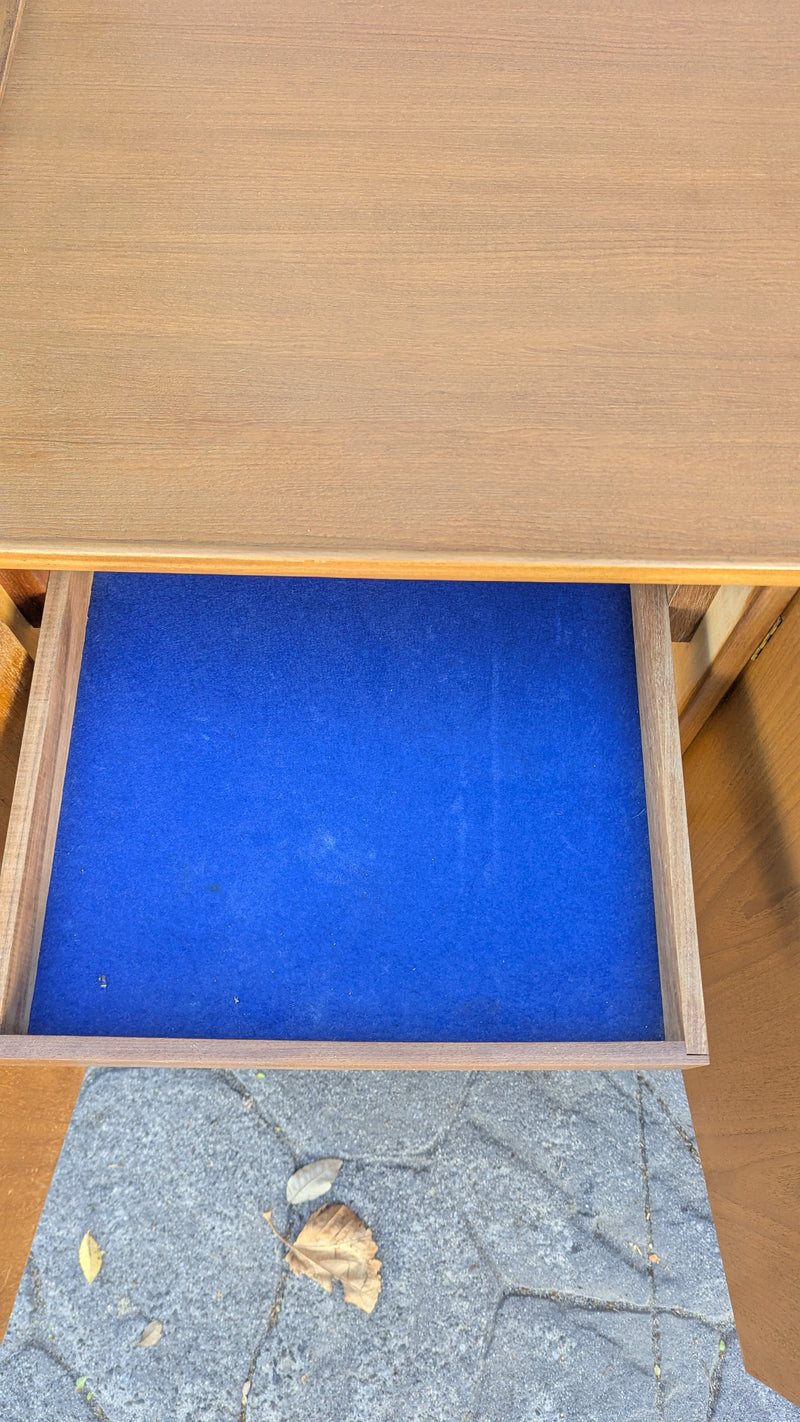 Parker Sideboard Authentic Nordic 1960s “Cats Eyes” Vintage teak MCM 2 door, 4 drawer version