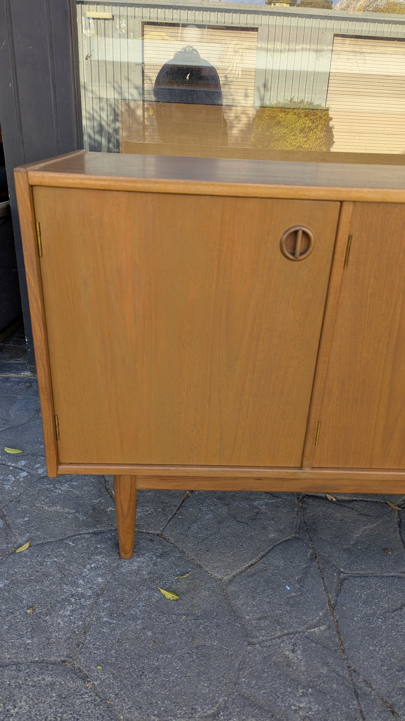 Parker Sideboard Authentic Nordic 1960s “Cats Eyes” Vintage teak MCM 2 door, 4 drawer version