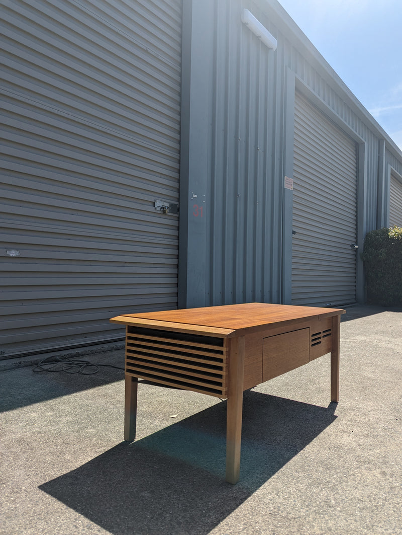 AWA cappuccino Radiogram mid century golden teak