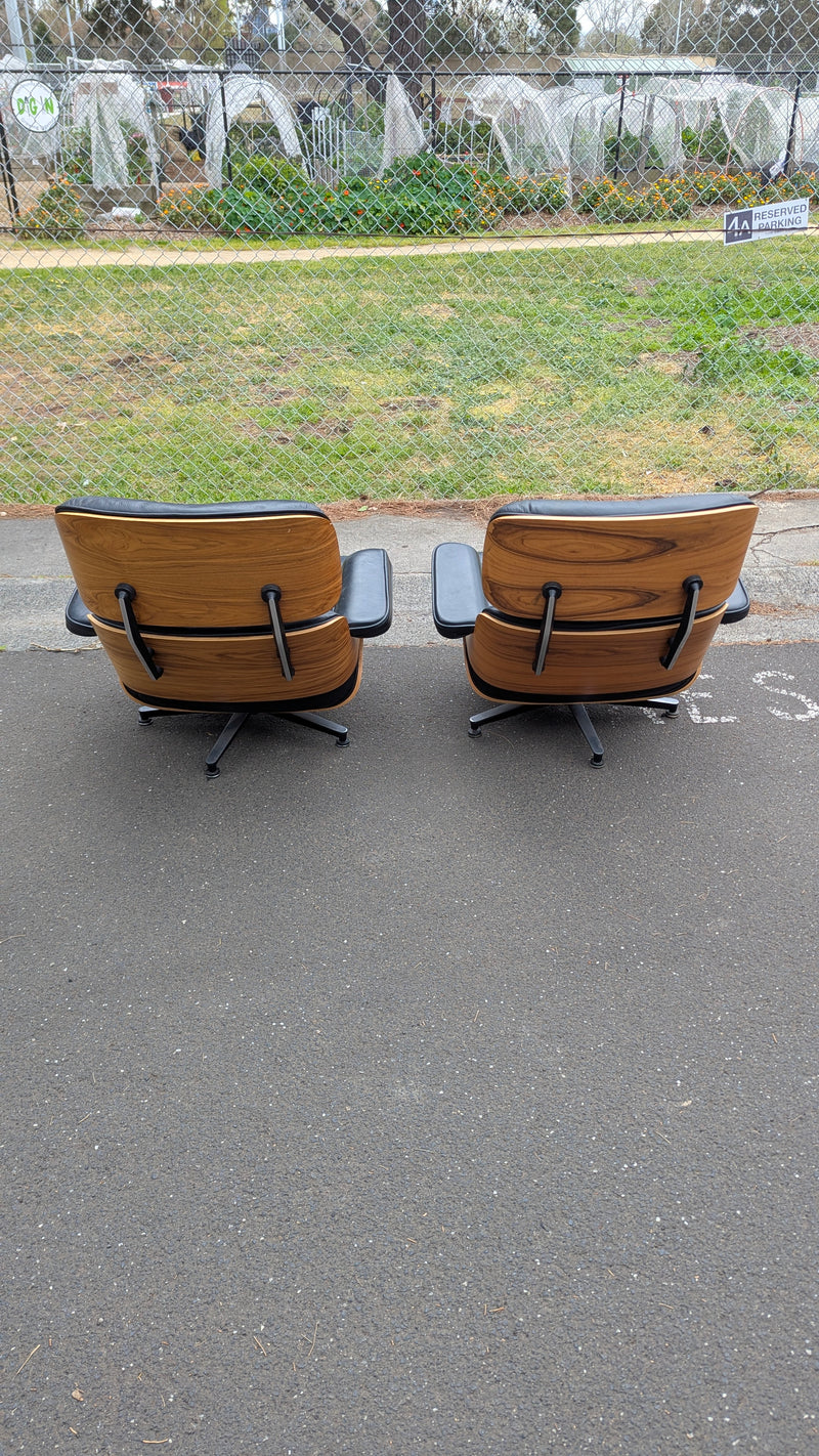 Restoration pair of Eames chairs replica