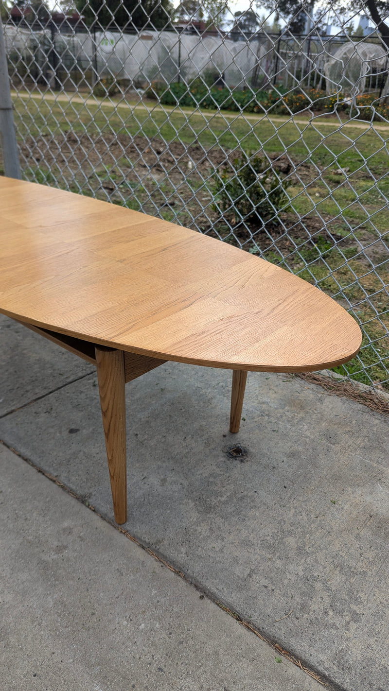 Vintage Ikea Stockholm coffee table oak refinished restored