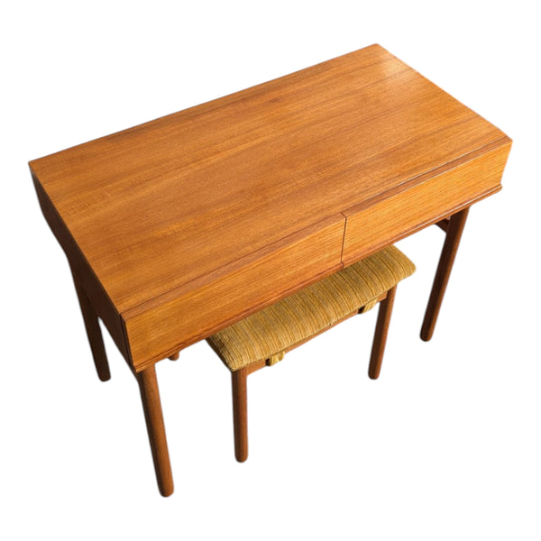 Parker dresser table console study desk small size 1970s full restored lip handle