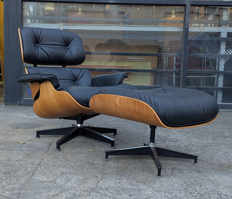 Restoration of original Charles Eames chairs and ottoman Herman Miller 2000s model