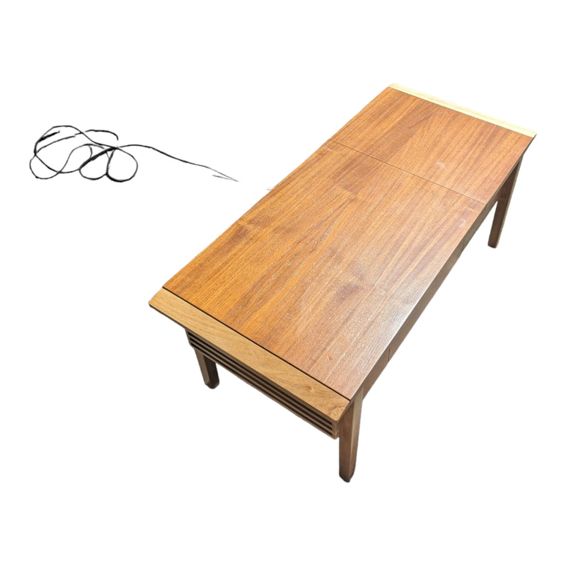AWA cappuccino Radiogram mid century golden teak