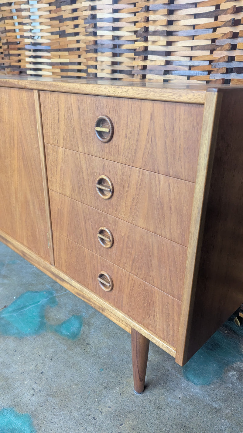 Pre order - Parker Sideboard Authentic Nordic 1960s “Cats Eyes” Vintage teak MCM 4 door version