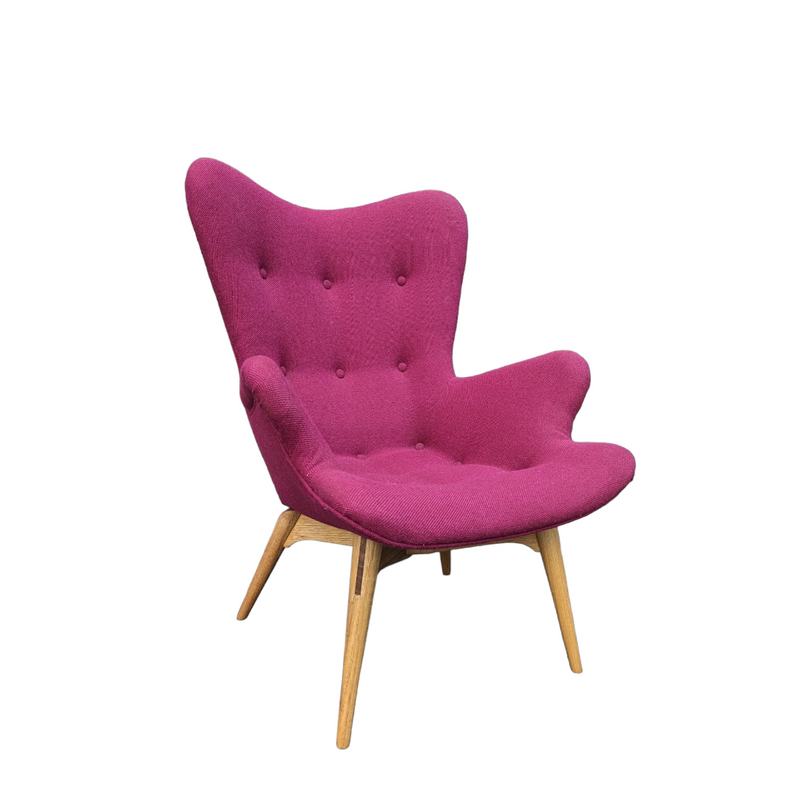 Original Genuine restored Featherston contour armchair R160 Kvadrat Hallingdale fabric
