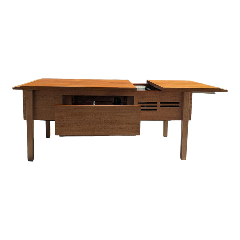 AWA cappuccino Radiogram mid century golden teak