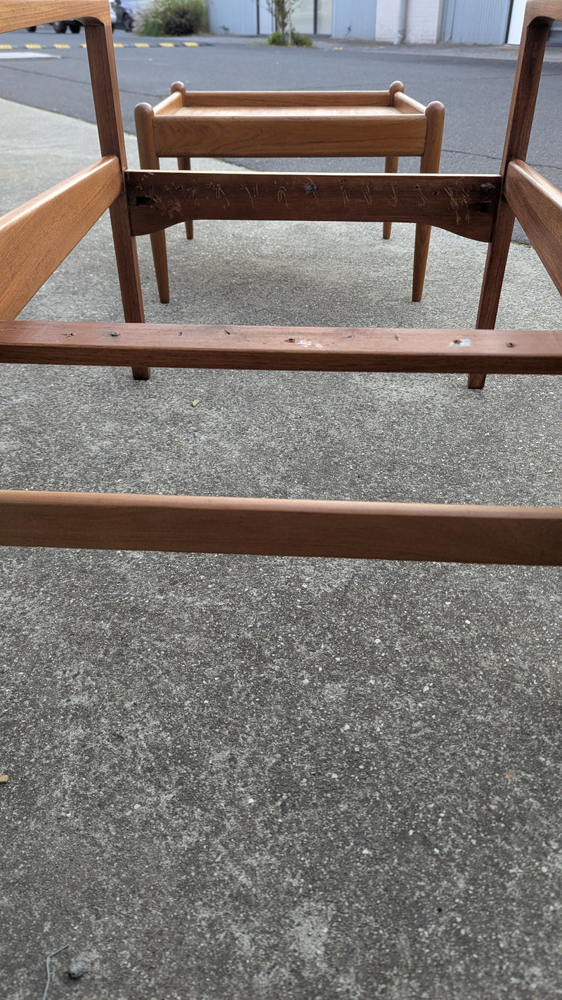 Restoration of Fler mid century Selberg armchair with Parker ottoman