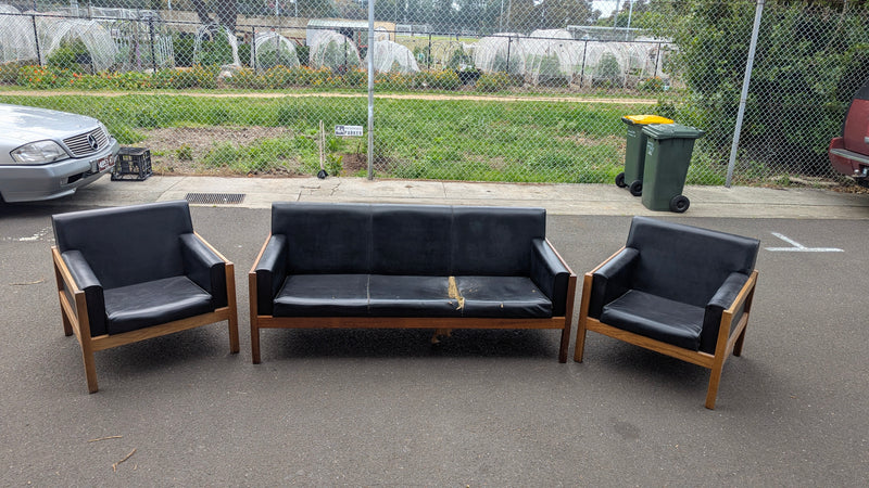 Three seater couch mid century in the style of Afra & Tobia Scarpa 'Bastiano'